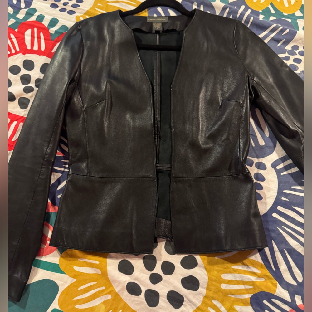 Banana Republic Black Leather Women's Jacket